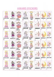 AWARD STICKERS FOR GIRLS