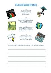 English Worksheet: Natural disasters