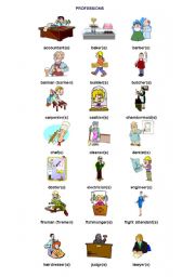 English Worksheet: Professions