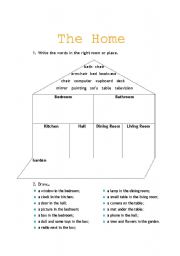 English worksheet: the home
