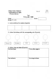 English worksheet: test or worksheet