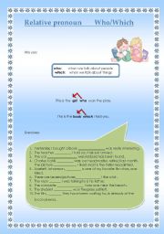 English worksheet: Relative Pronouns