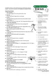 English Worksheet: Sports Idioms