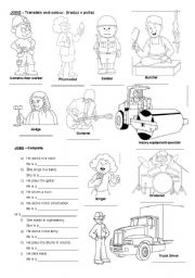 English Worksheet: Jobs