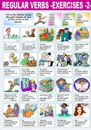 English Worksheet: REGULAR VERBS EXERCISES (2)