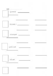 English worksheet: colors