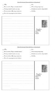 English Worksheet: Postcard