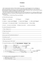 English worksheet: worksheet