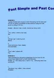 English Worksheet: past simple and past continuous