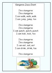 English worksheet: Kangaroo Jazz Chant