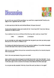 English Worksheet: Discussion 12