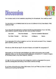 English Worksheet: Discussion 14