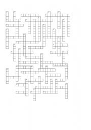 English Worksheet: Crossword Puzzle for Academic Word List Sublist 1