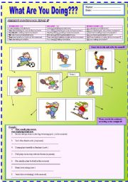 Present Continuous tense WHAT ARE YOU DOING? :)