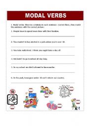 English worksheet: Modal Verbs