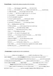 English Worksheet: present simple