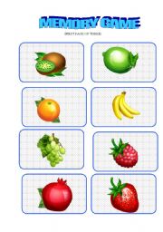 MEMORY GAME ABOUT FRUITS