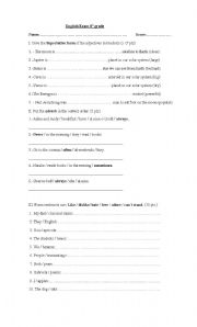 English worksheet: exam