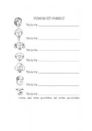 English worksheet: This is my family