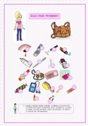 English Worksheet: BAG FOR WOMEN