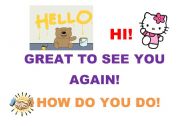 English Worksheet: GREETINGS POSTER