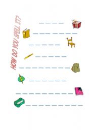 English Worksheet: Spell the words