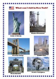 English Worksheet: What can I visit in New York