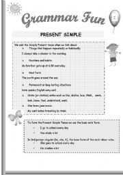 English Worksheet: Grammar Fun 1 - black and white