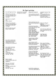 English Worksheet: Mr. Pages pet shop - Story - Lesson Plan
