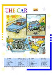 English Worksheet: Lesson. The Car. (90 min., speaking, voc-ry, list.)