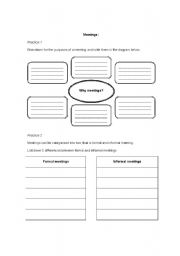 English Worksheet: Meetings