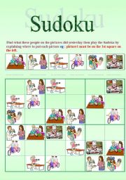 English Worksheet: writing, sudoku