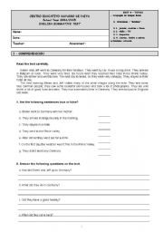 English Worksheet: Free time activities