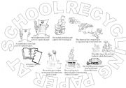 English Worksheet: RECYCLING PAPER AT SCHOOL