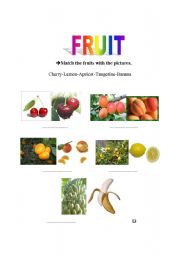 English worksheet: frut-3