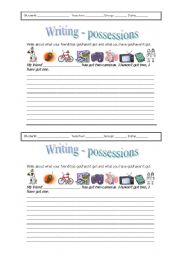 English worksheet: Possessions- have got