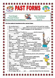 English Worksheet: Past forms - 2