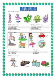 REVISION -elementary -for children-3 pages