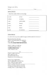 English worksheet: Song Activity- McFly