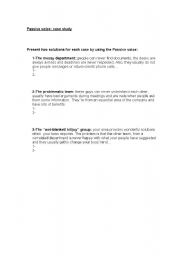 English worksheet: Passive voice- business case