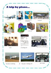 English Worksheet: A trip by plane / Vocabulary