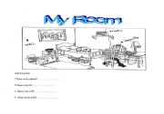 English worksheet: My room