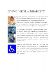 LIVING WITH A DISABILITY