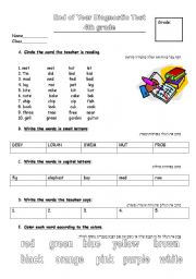 4th Grade Final Test