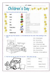 English Worksheet: Childrens Day Activity Worksheet