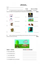 English worksheet: PREPOSITIONS OF PLACE