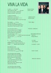 English Worksheet: COLDPLAY-SONG & QUIZ