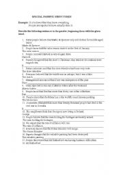 English Worksheet: special passive structure