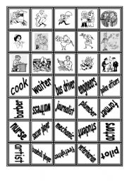 Professions and Occupations - Memory Game - Part II