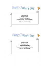 Fathers day poem (jingle bells melody)